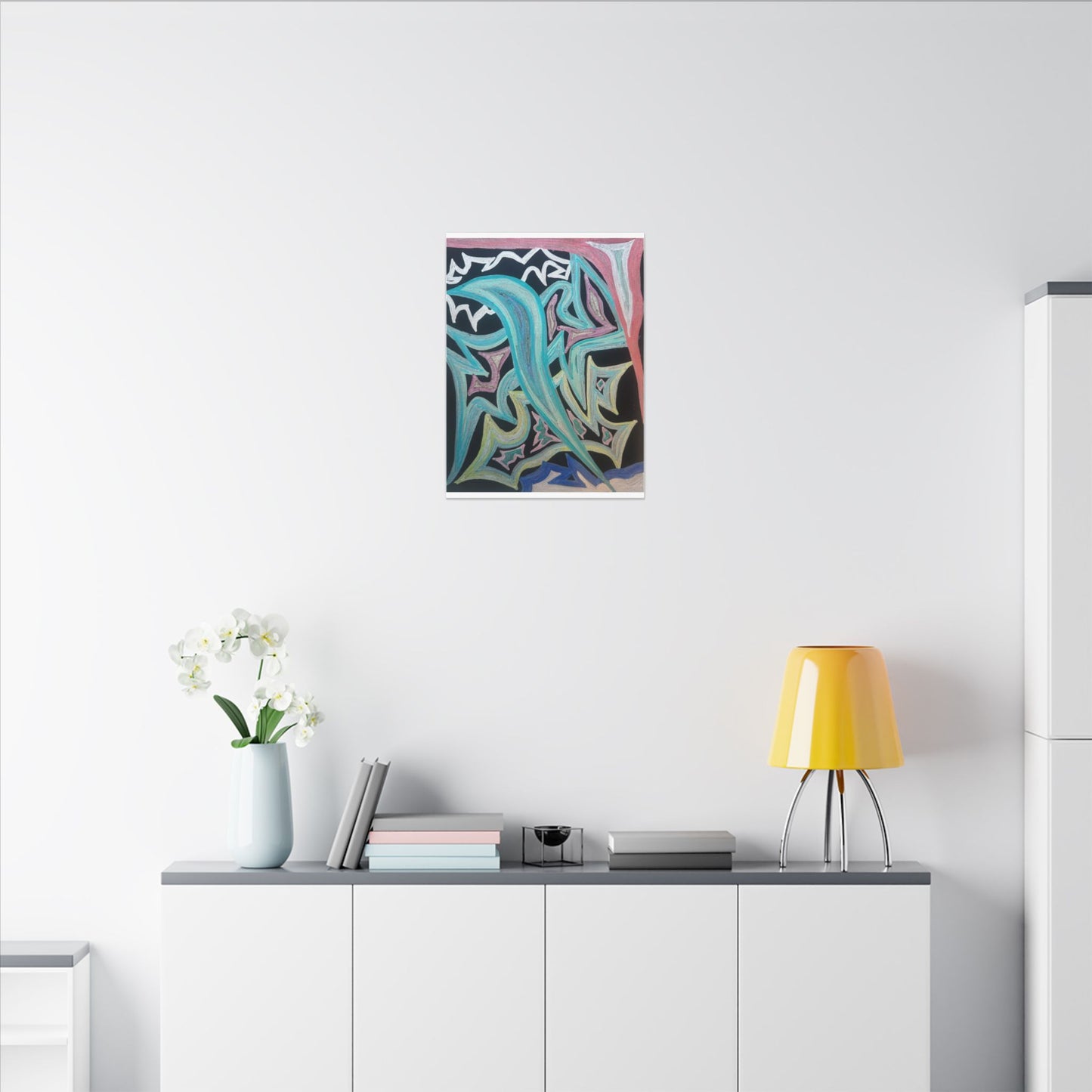 Blinding Angel Fire — Matte Canvas Art — Modern Stretched Wall Decor