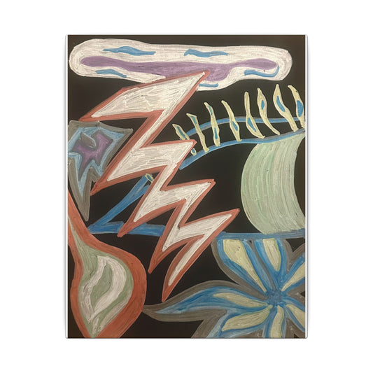 Lightning Vision Festival — Canvas Art — Bold Pastel Chalk Painting