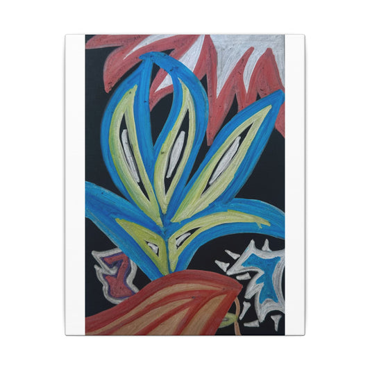 Sylvia’s Afterthought — Canvas Print — Colorful Botanical Wall Art, Modern Stretched Matte Canvas