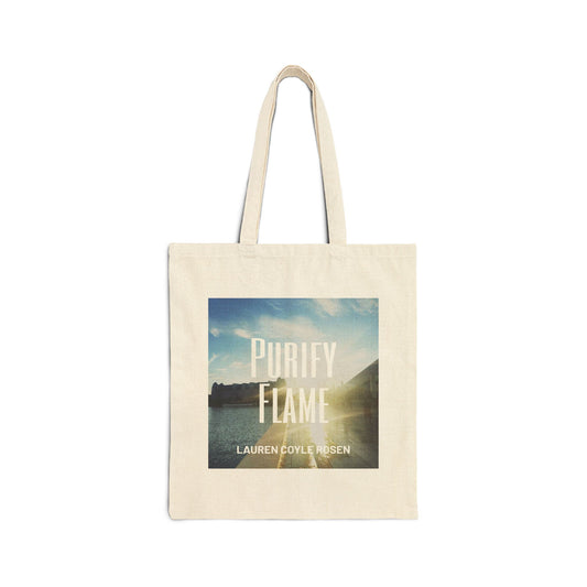 Inspirational Cotton Canvas Tote Bag - "Purify Flame" Design