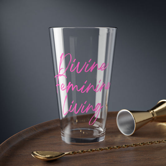 "Divine Feminine Living" 16oz Cocktail / Bar Glass