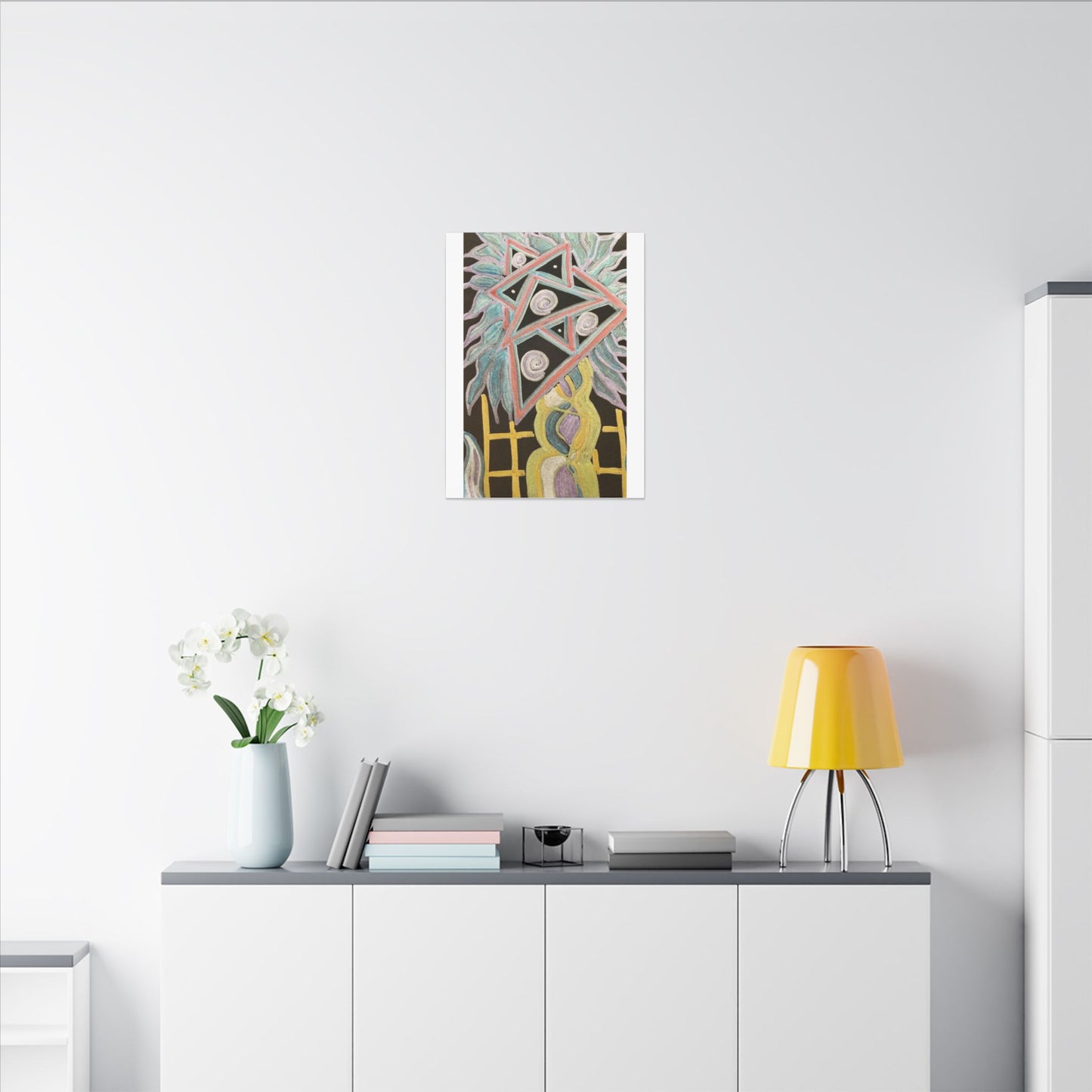 Solid Sun Twin — Matte Canvas Art — Modern Stretched Wall Decor
