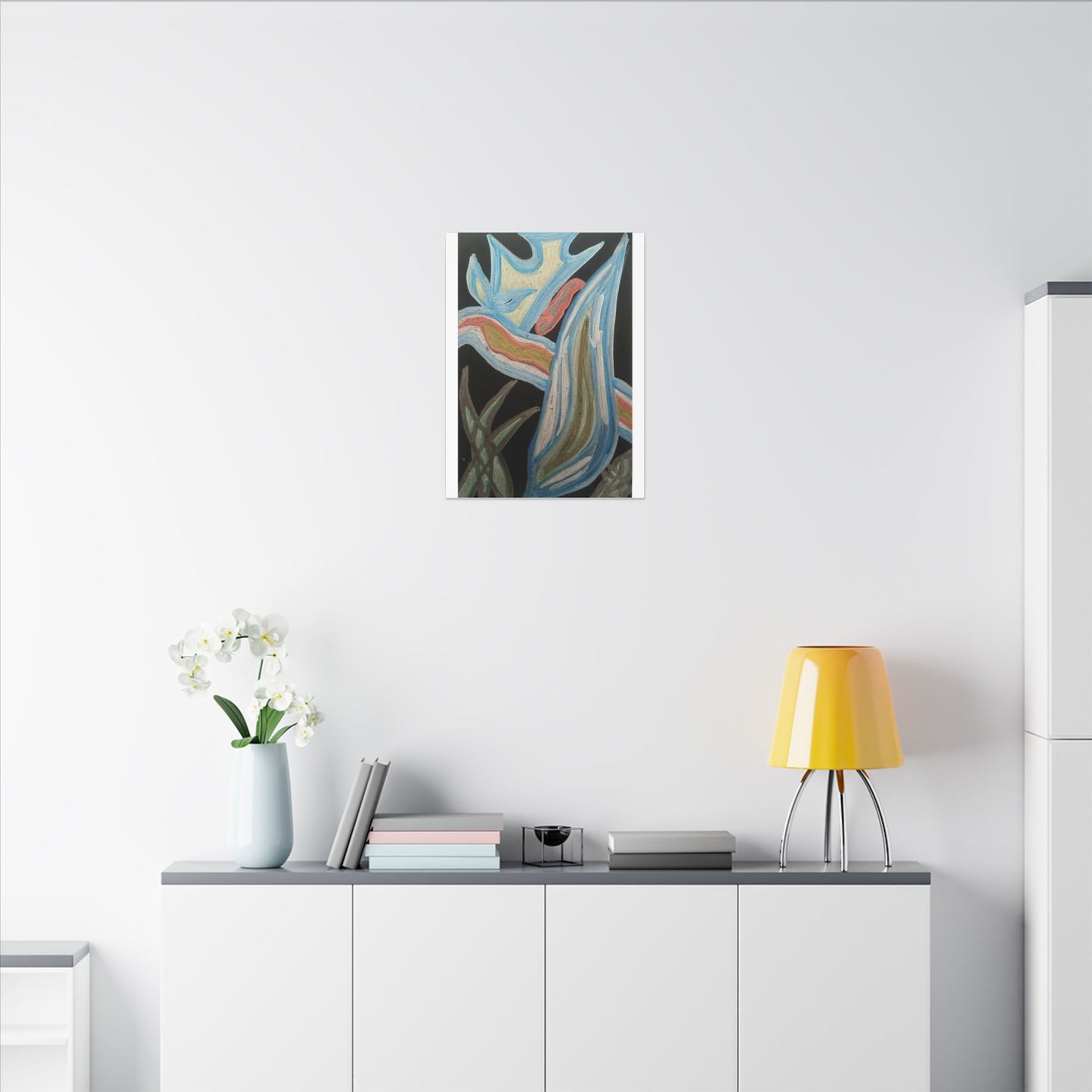 Seven Ways — Canvas Art — Colorful Contemporary Stretched Matte Canvas