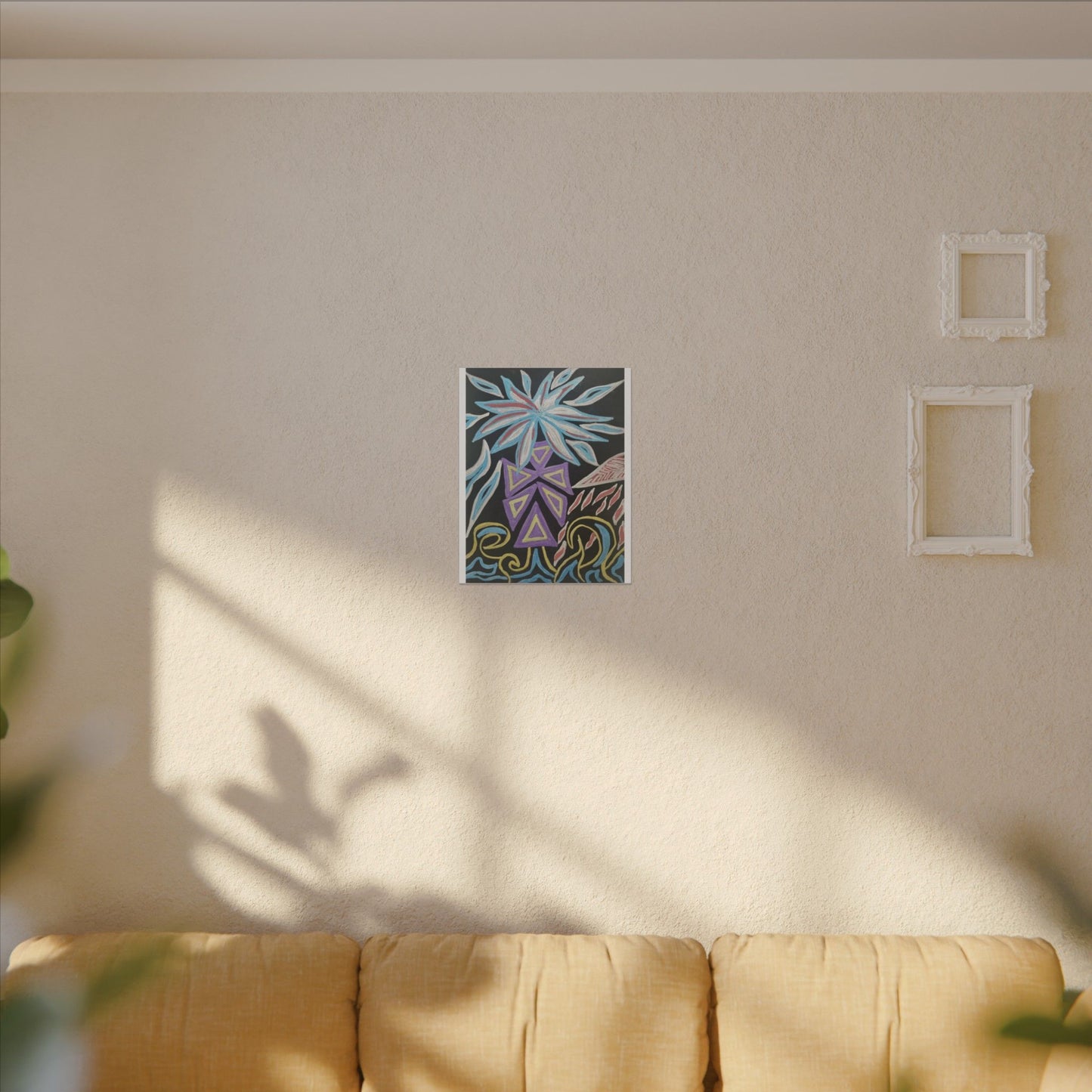 Feather Twilight — Matte Canvas Art — Modern Stretched Wall Decor