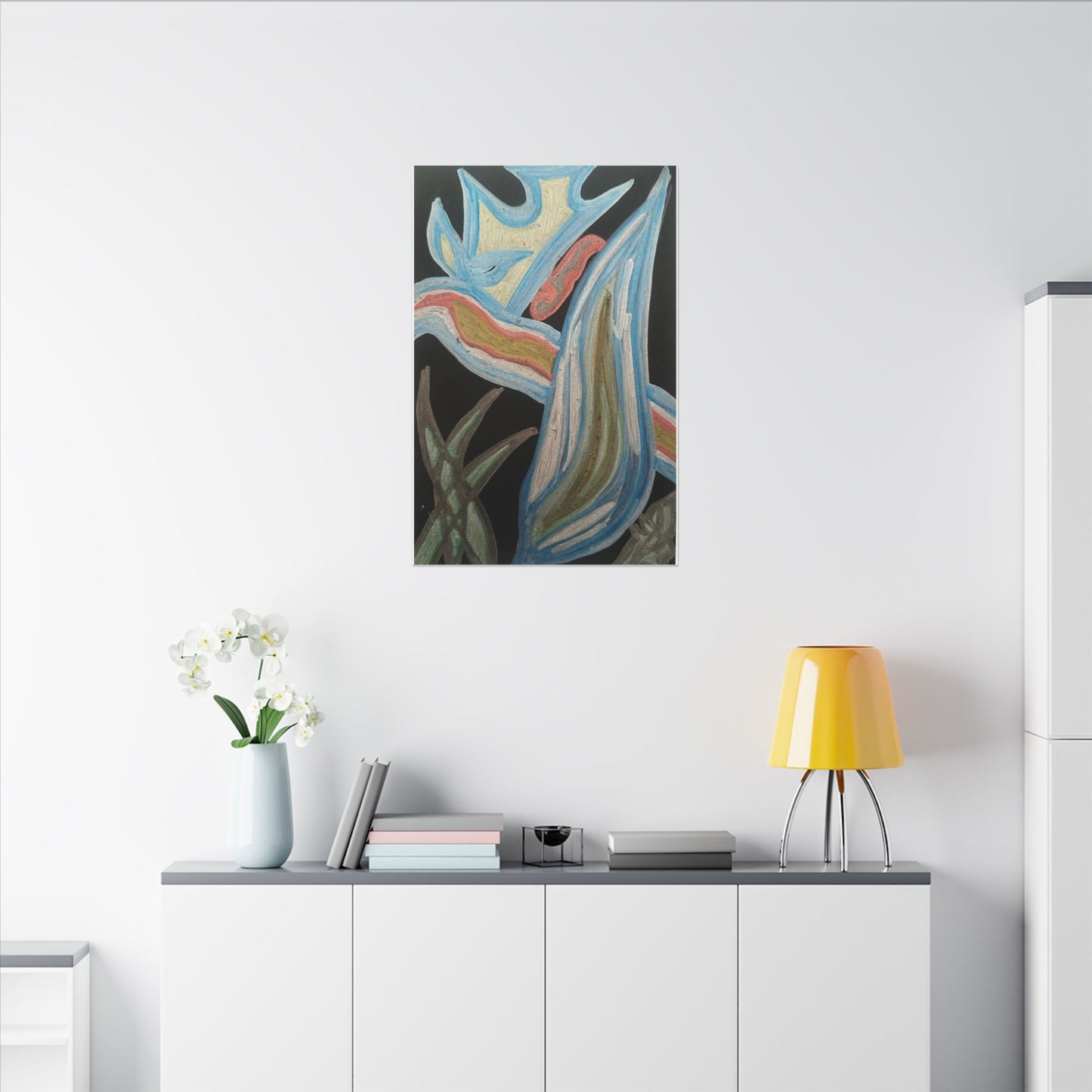 Seven Ways — Canvas Art — Colorful Contemporary Stretched Matte Canvas
