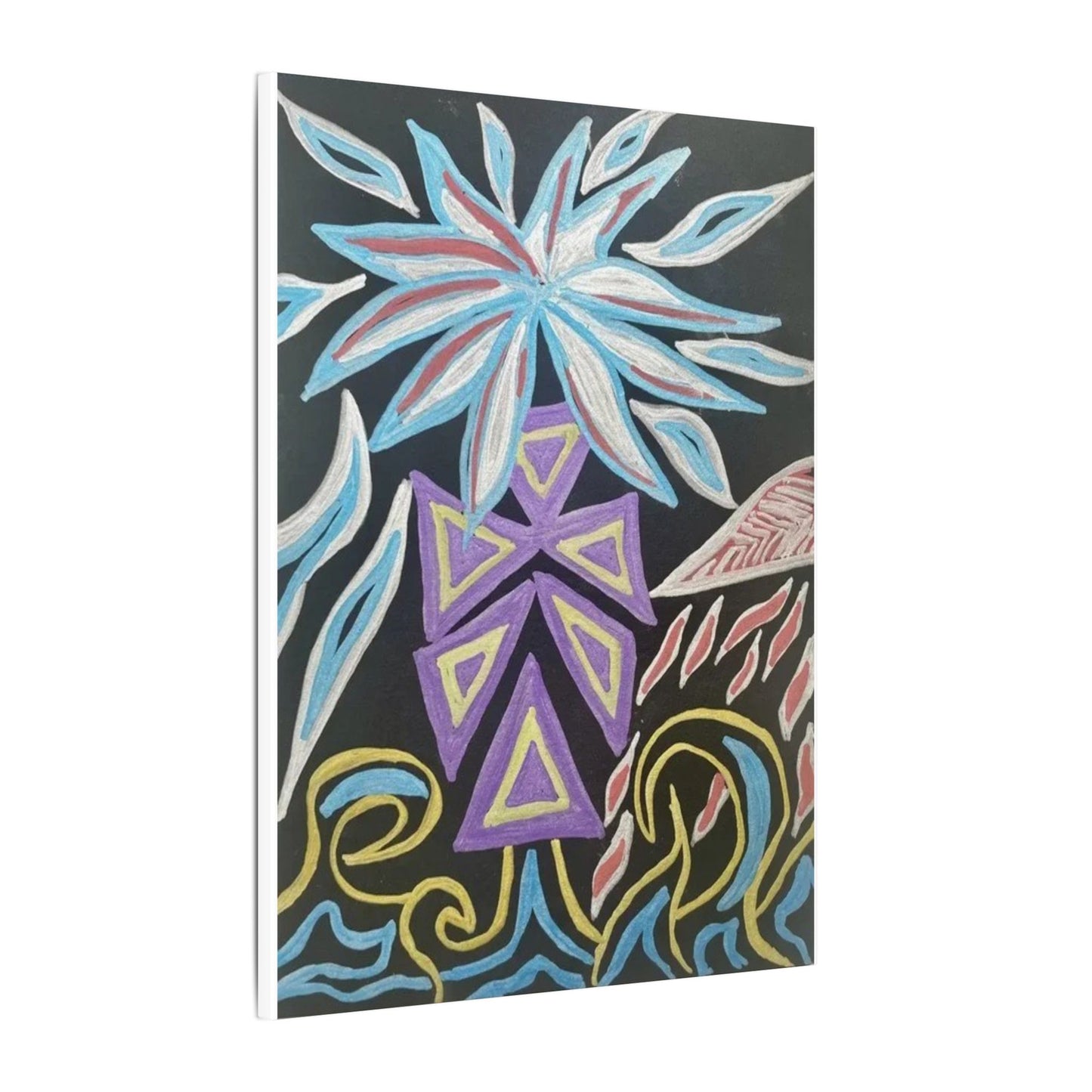 Feather Twilight — Matte Canvas Art — Modern Stretched Wall Decor