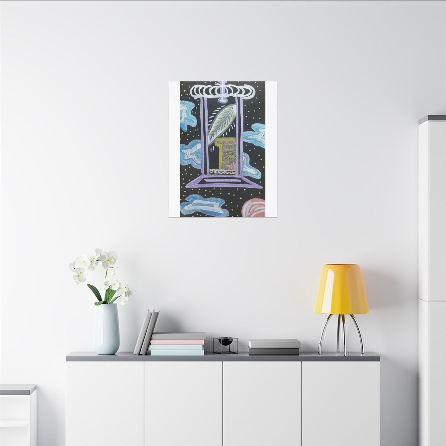 Eternal Hearth — Matte Canvas Art — Modern Stretched Wall Decor