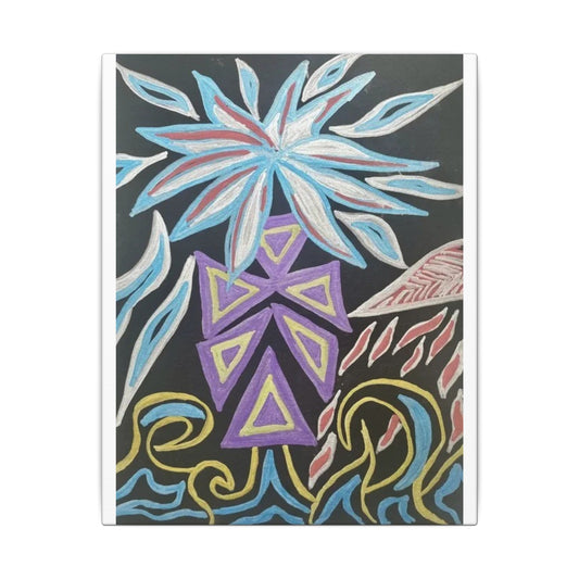 Feather Twilight — Matte Canvas Art — Modern Stretched Wall Decor