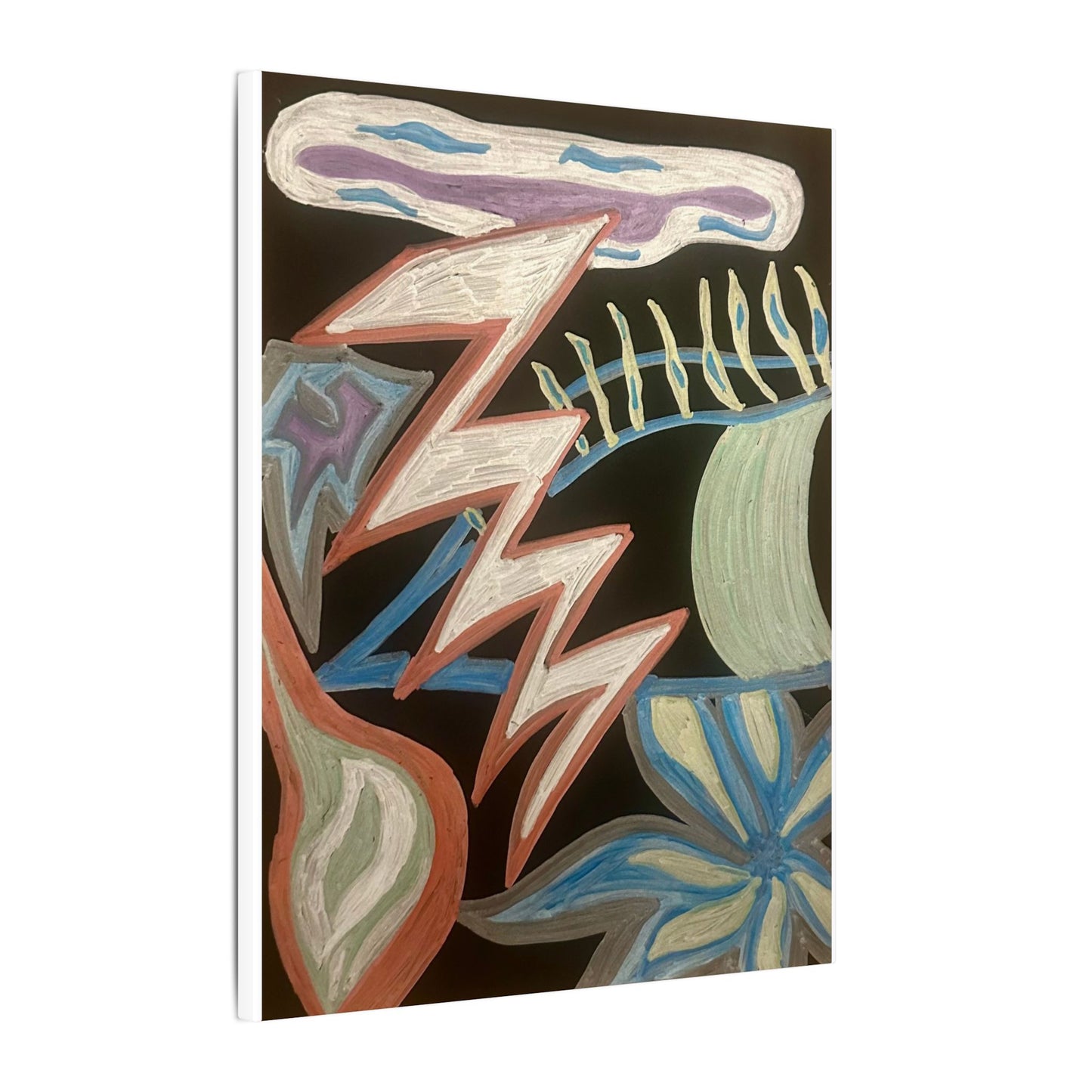 Lightning Vision Festival — Canvas Art — Bold Pastel Chalk Painting