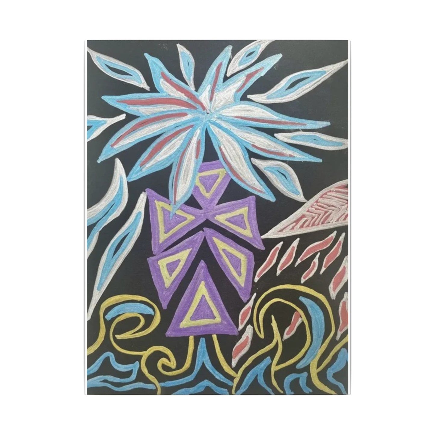 Feather Twilight — Matte Canvas Art — Modern Stretched Wall Decor