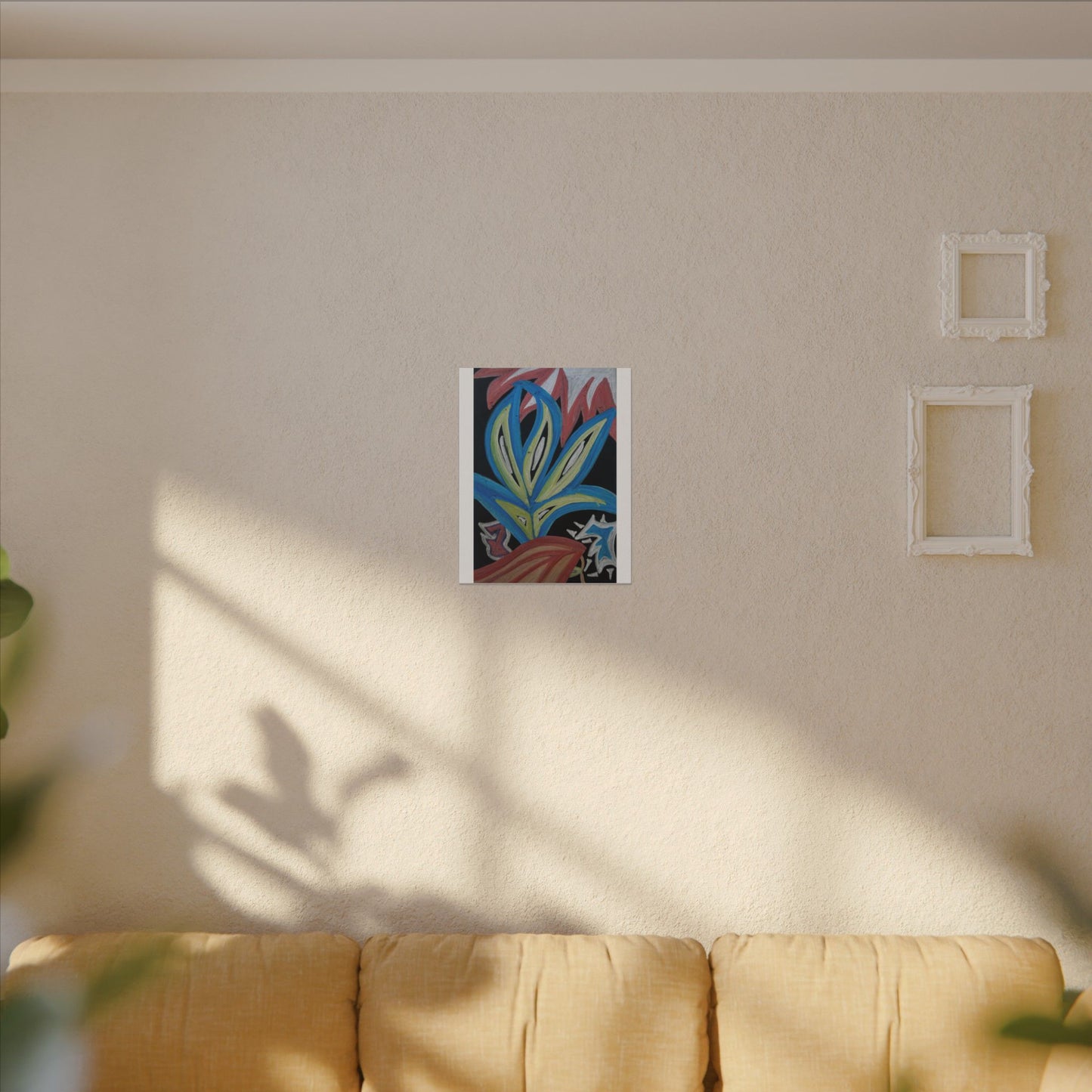 Sylvia’s Afterthought — Canvas Print — Colorful Botanical Wall Art, Modern Stretched Matte Canvas