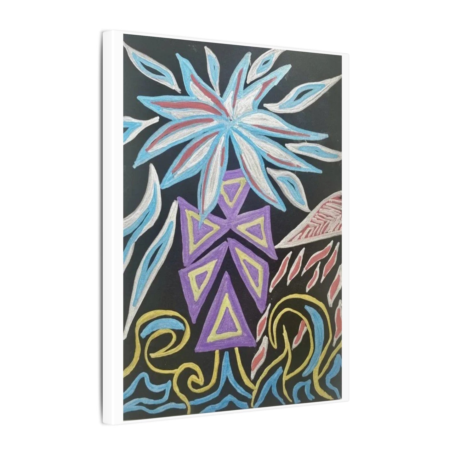 Feather Twilight — Matte Canvas Art — Modern Stretched Wall Decor