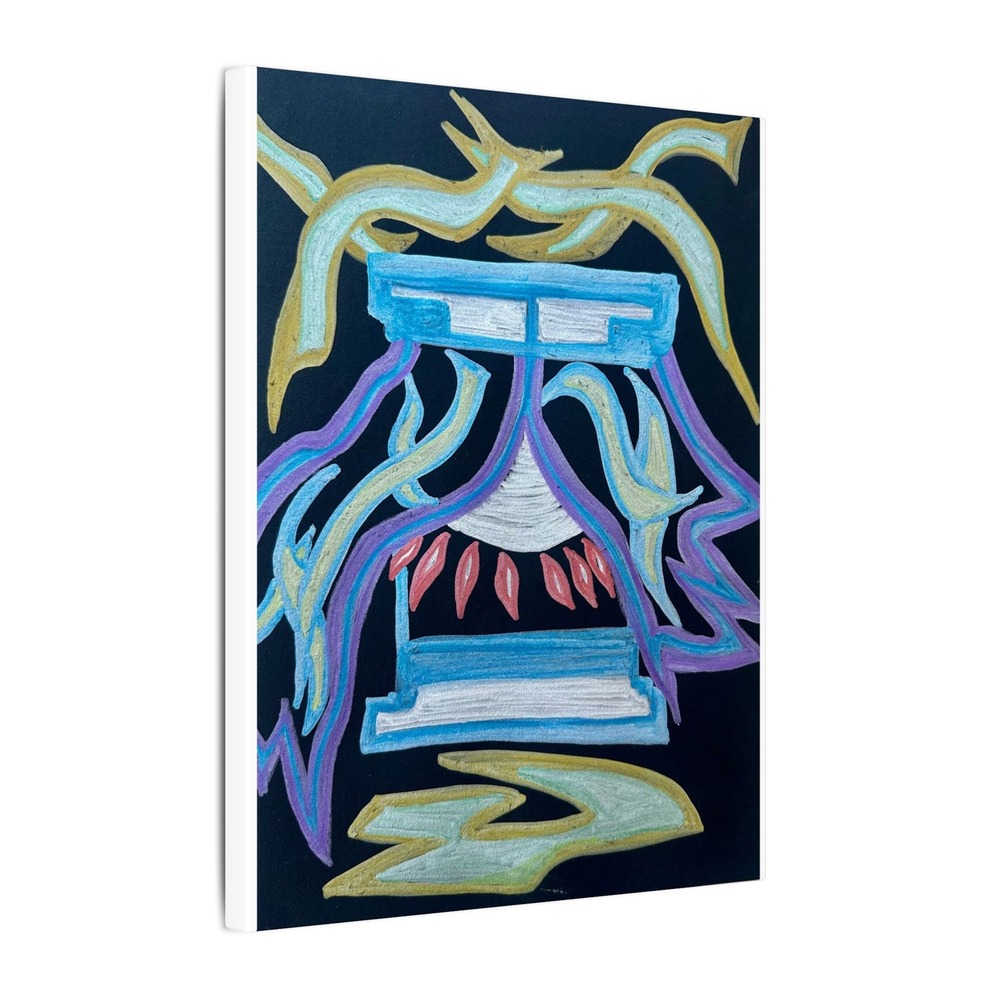 Green in Blue in Miles — Canvas Wall Art — Vibrant Spiritual Decorative Print