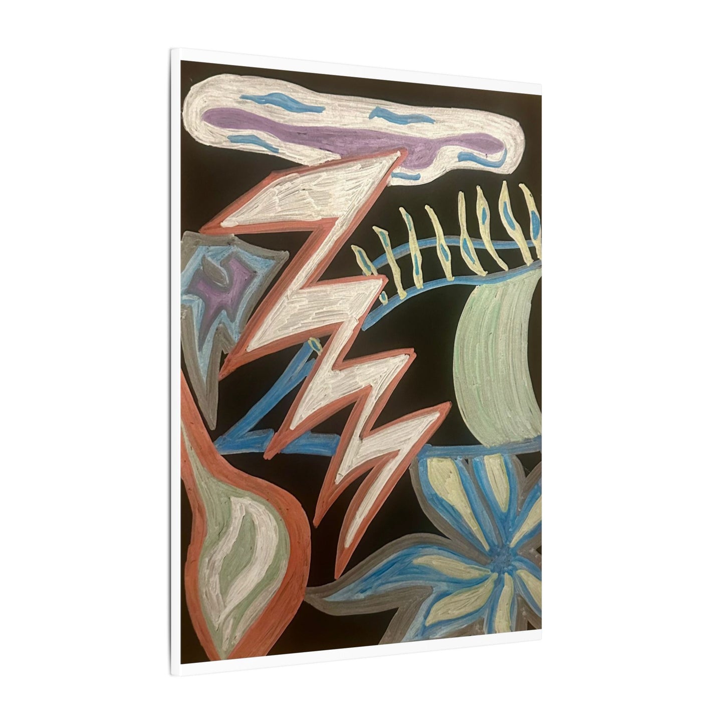 Lightning Vision Festival — Canvas Art — Bold Pastel Chalk Painting