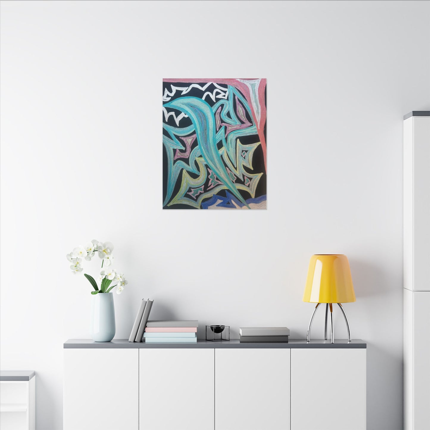 Blinding Angel Fire — Matte Canvas Art — Modern Stretched Wall Decor