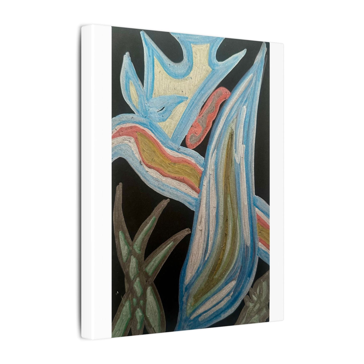 Seven Ways — Canvas Art — Colorful Contemporary Stretched Matte Canvas