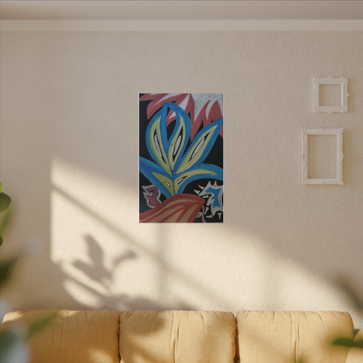 Sylvia’s Afterthought — Canvas Print — Colorful Botanical Wall Art, Modern Stretched Matte Canvas
