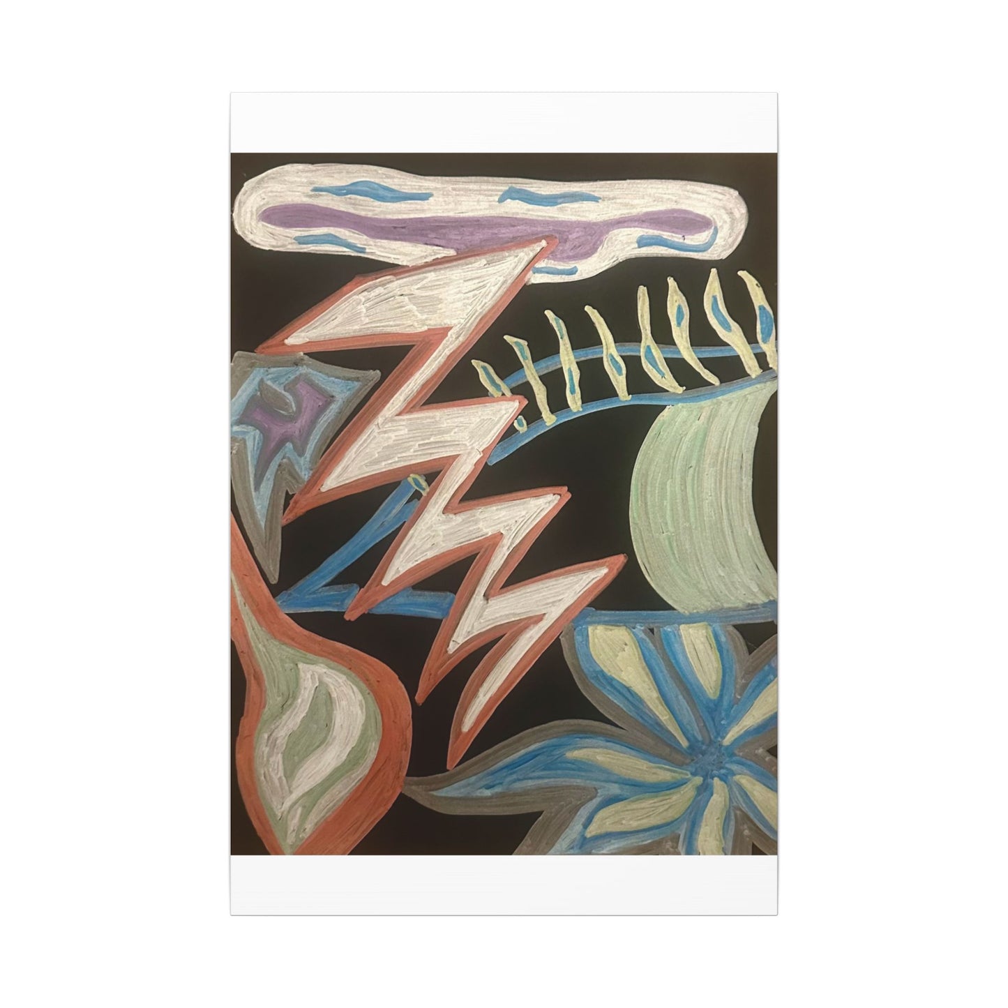 Lightning Vision Festival — Canvas Art — Bold Pastel Chalk Painting