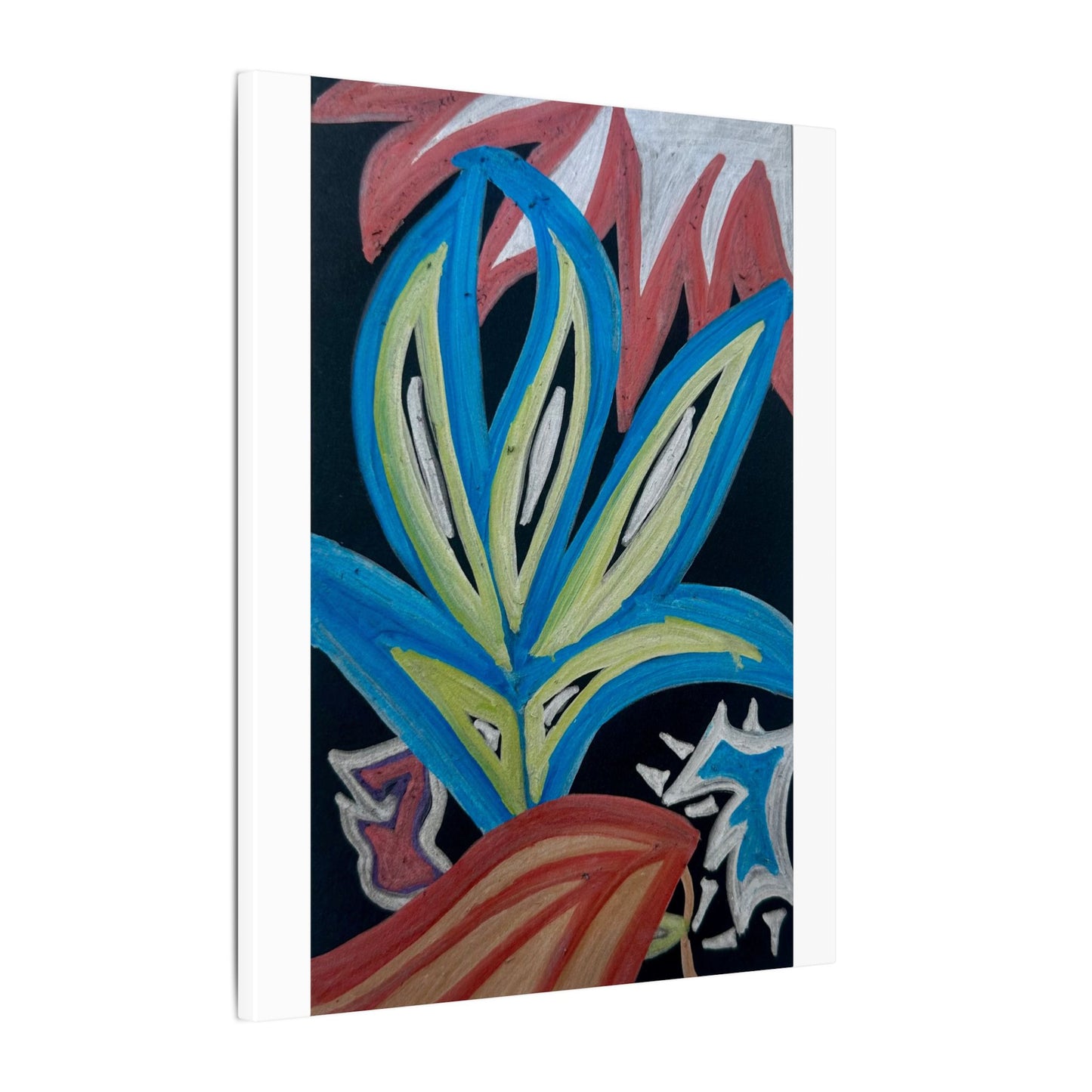 Sylvia’s Afterthought — Canvas Print — Colorful Botanical Wall Art, Modern Stretched Matte Canvas