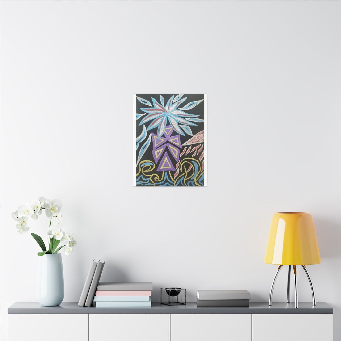 Feather Twilight — Matte Canvas Art — Modern Stretched Wall Decor