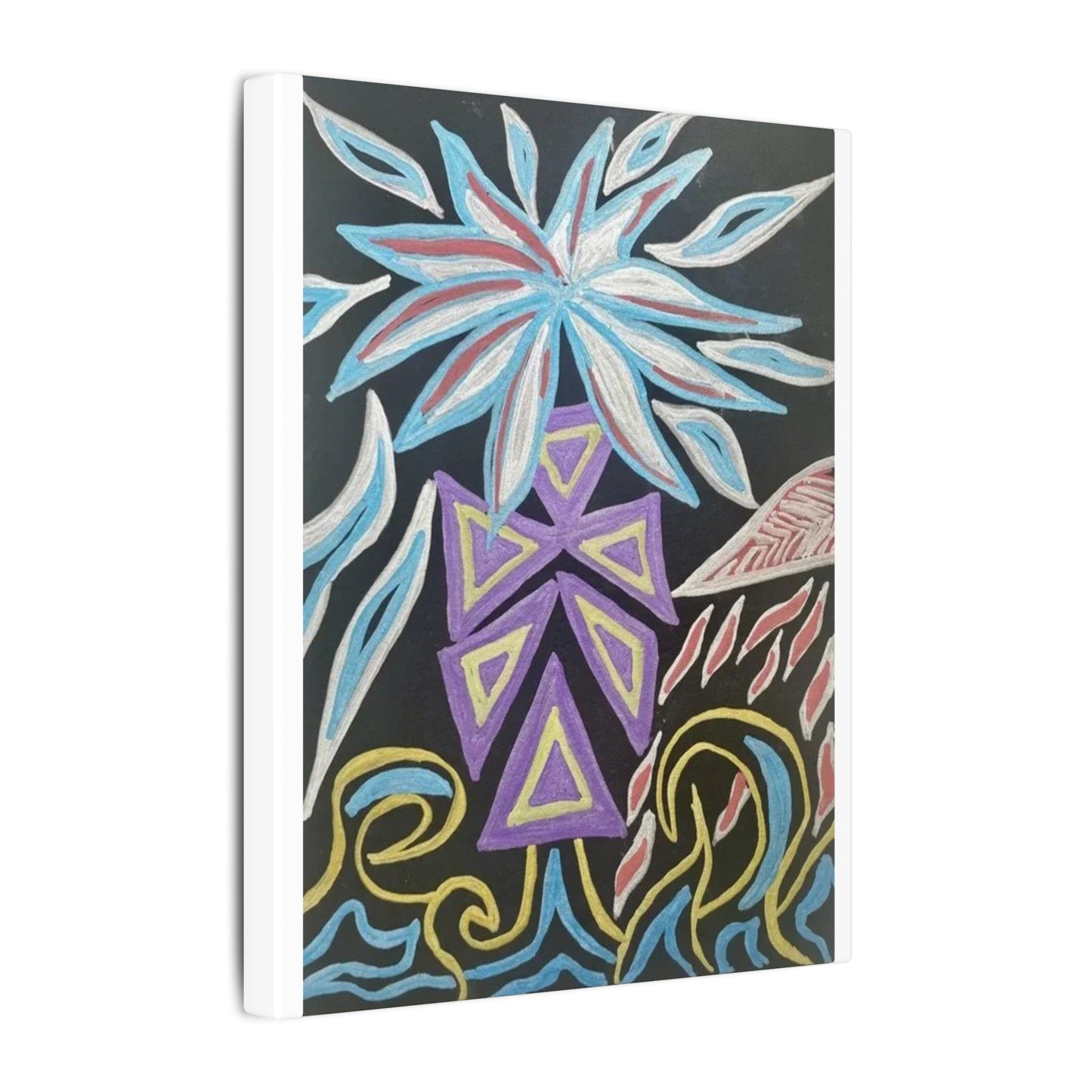 Feather Twilight — Matte Canvas Art — Modern Stretched Wall Decor