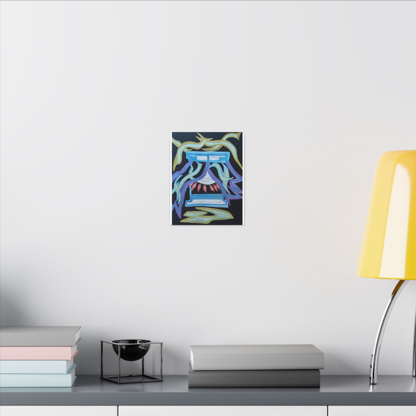 Green in Blue in Miles — Canvas Wall Art — Vibrant Spiritual Decorative Print