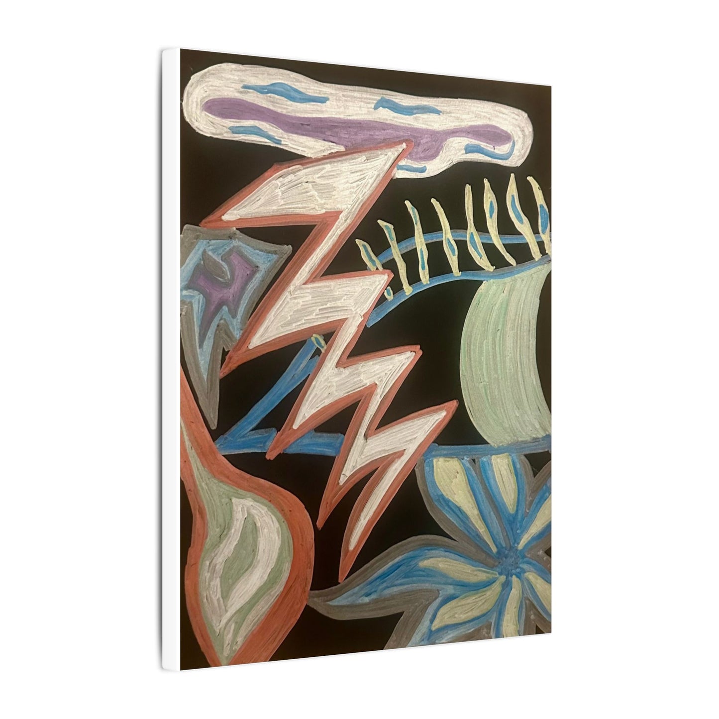 Lightning Vision Festival — Canvas Art — Bold Pastel Chalk Painting