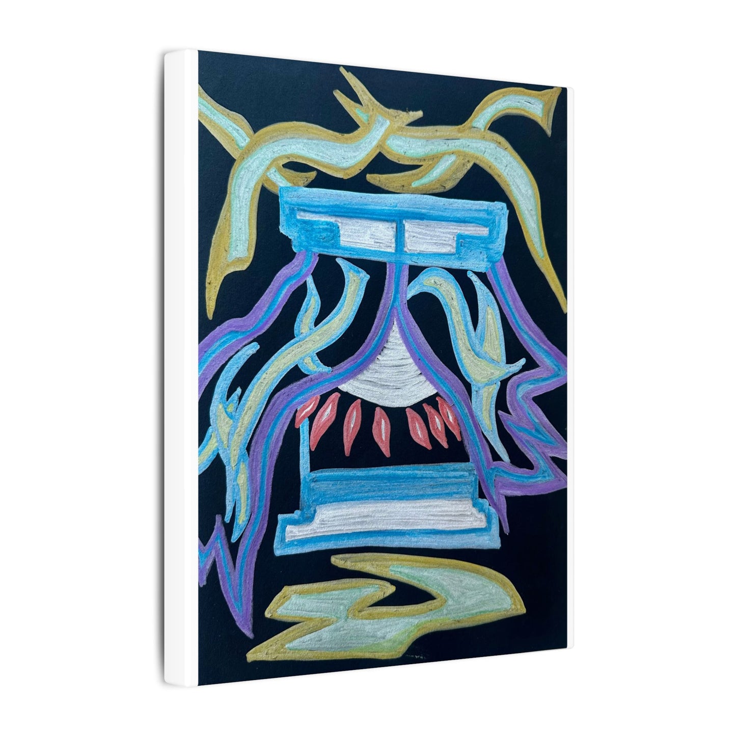Green in Blue in Miles — Canvas Wall Art — Vibrant Spiritual Decorative Print