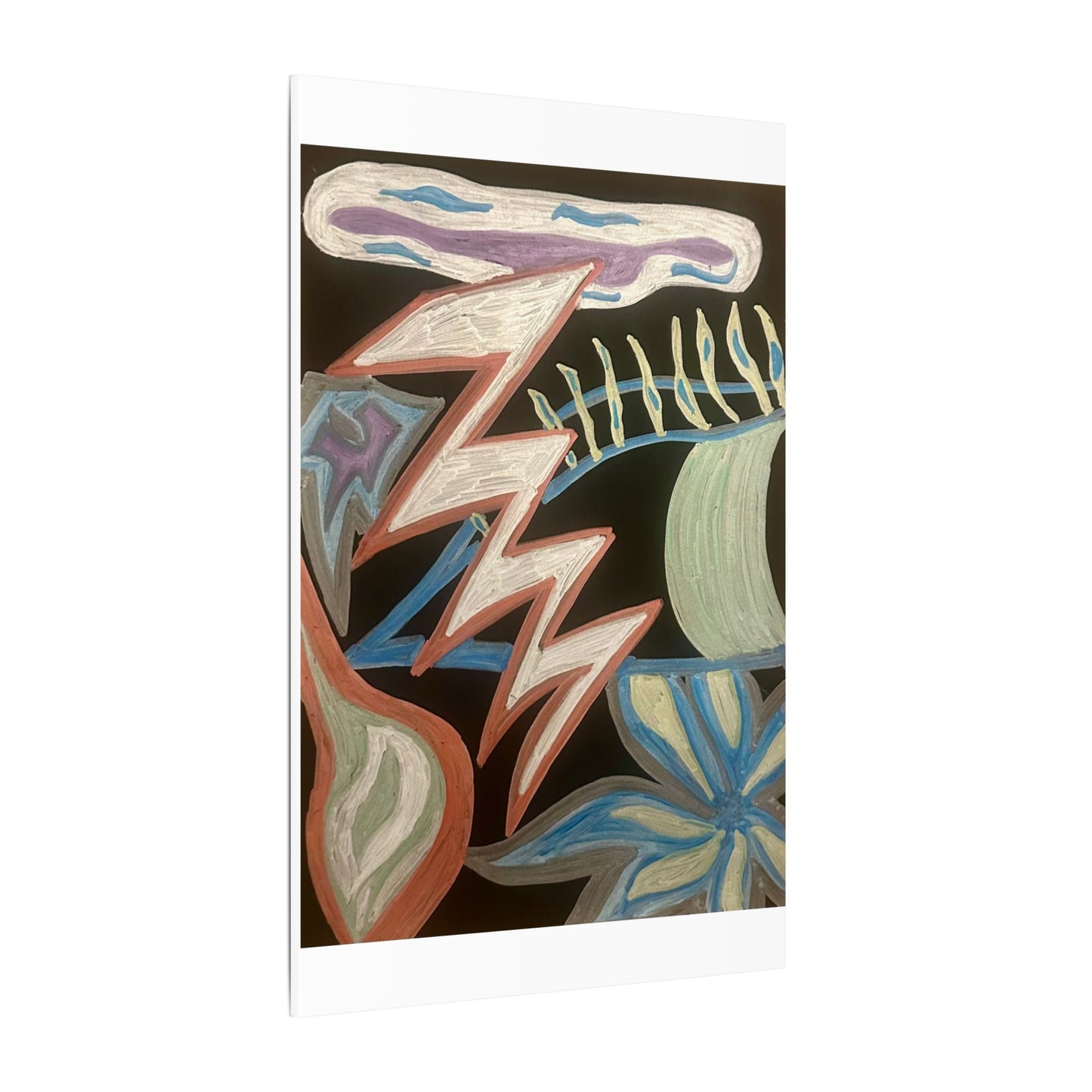 Lightning Vision Festival — Canvas Art — Bold Pastel Chalk Painting