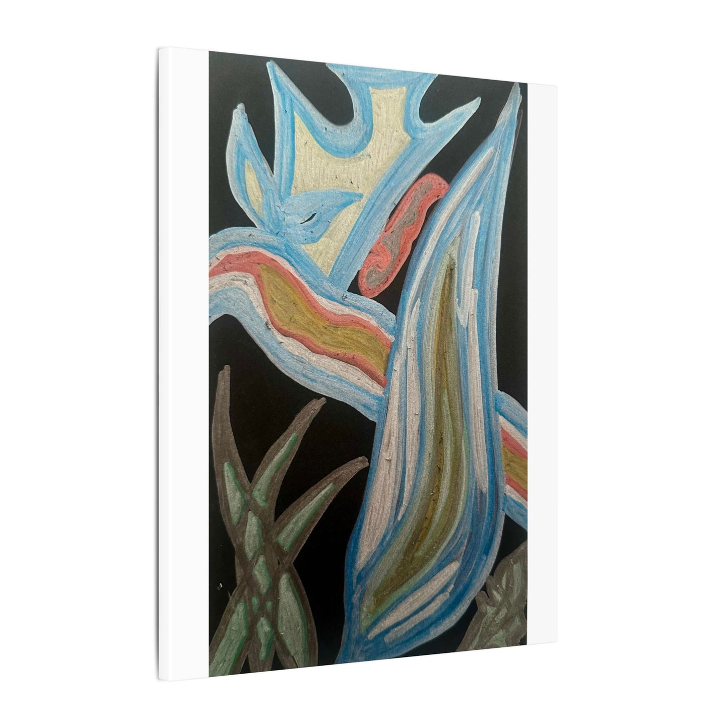 Seven Ways — Canvas Art — Colorful Contemporary Stretched Matte Canvas