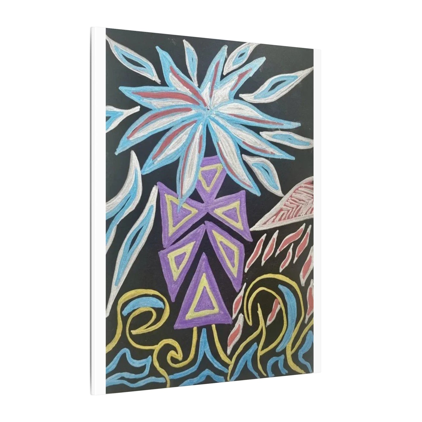 Feather Twilight — Matte Canvas Art — Modern Stretched Wall Decor