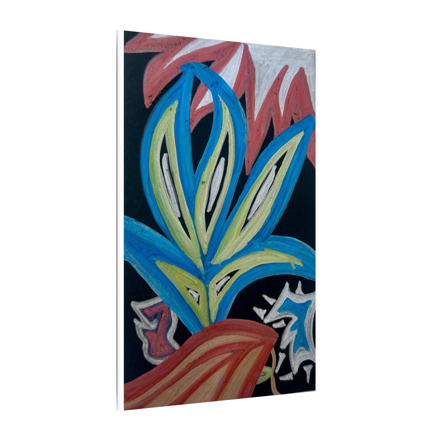 Sylvia’s Afterthought — Canvas Print — Colorful Botanical Wall Art, Modern Stretched Matte Canvas