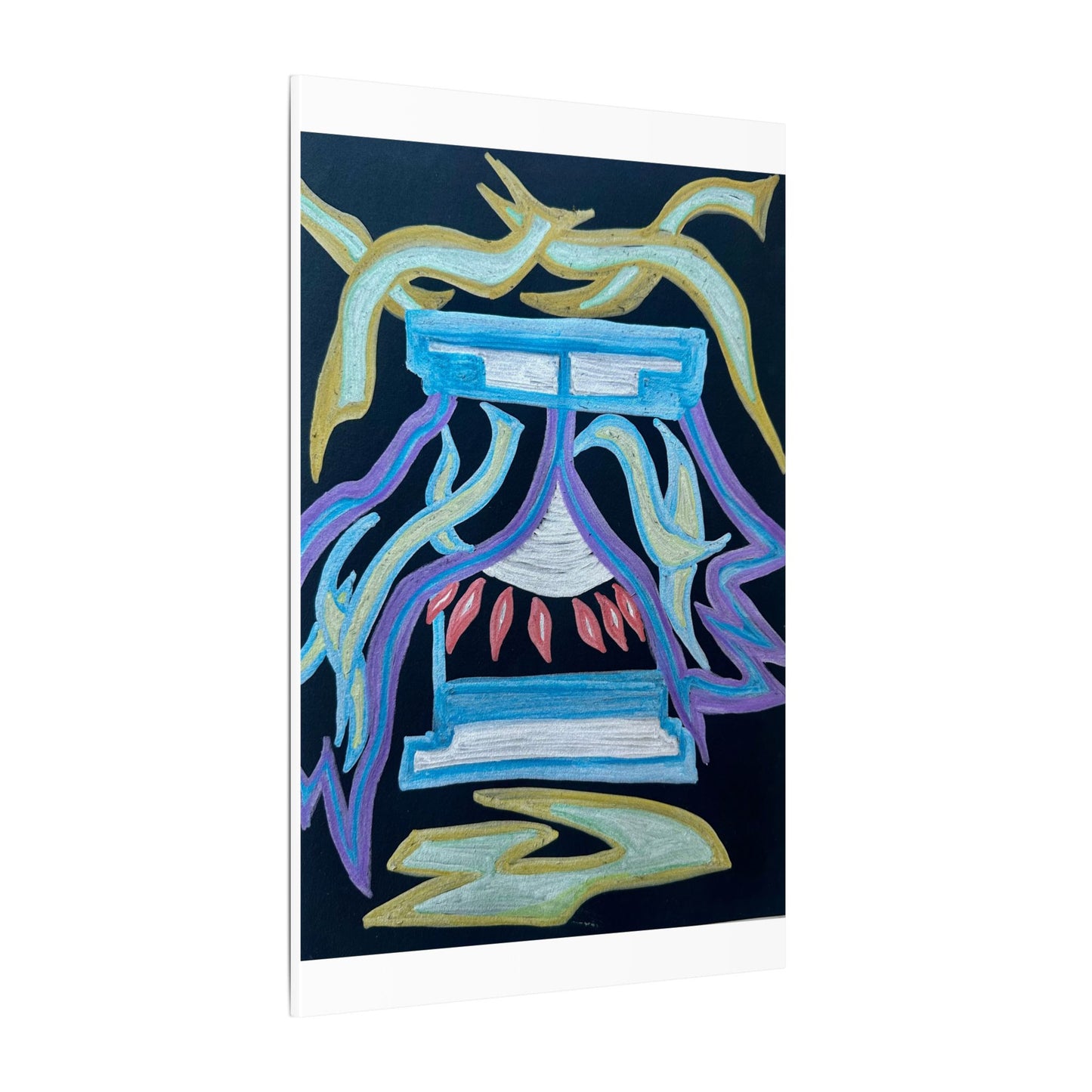 Green in Blue in Miles — Canvas Wall Art — Vibrant Spiritual Decorative Print