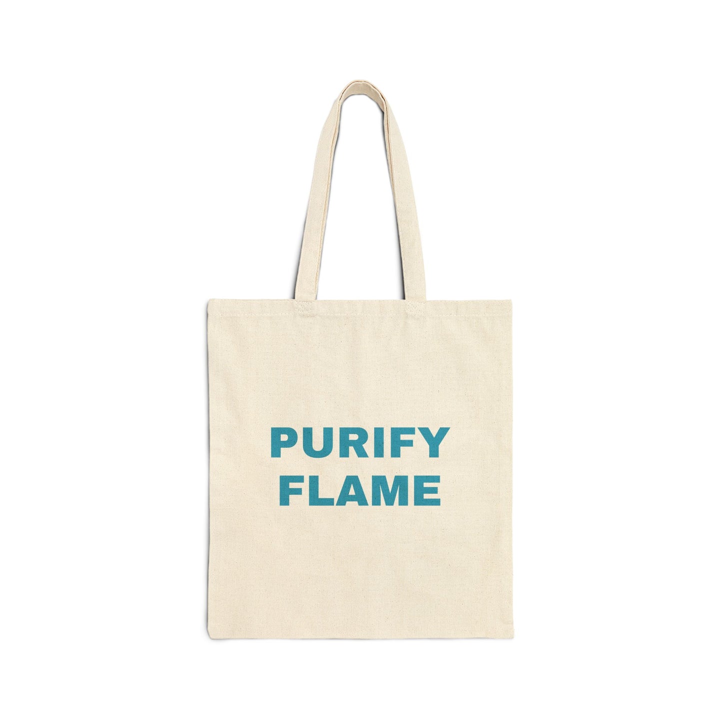 Inspirational Cotton Canvas Tote Bag - "Purify Flame" Design