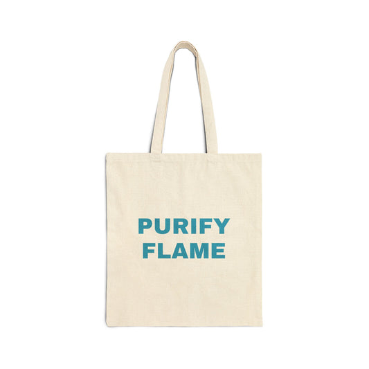 Inspirational Cotton Canvas Tote Bag - "Purify Flame" Design