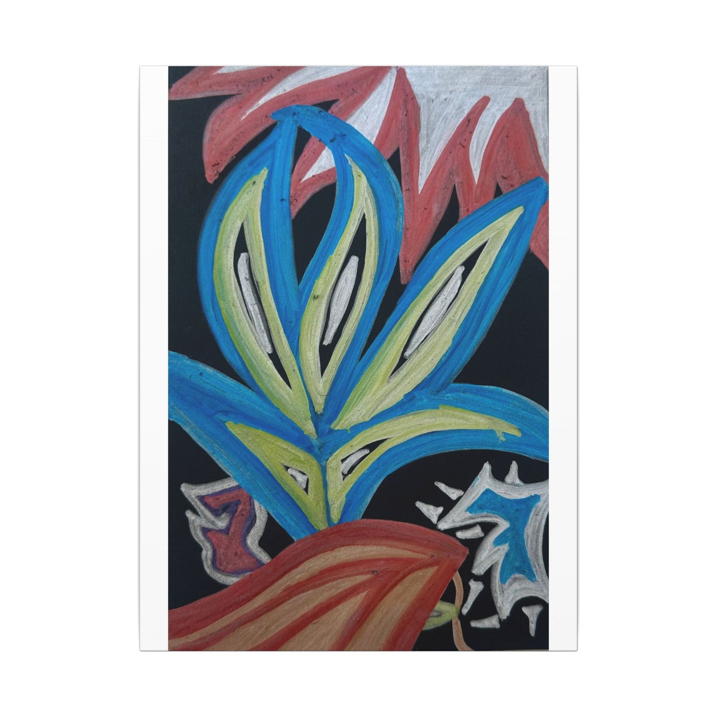Sylvia’s Afterthought — Canvas Print — Colorful Botanical Wall Art, Modern Stretched Matte Canvas