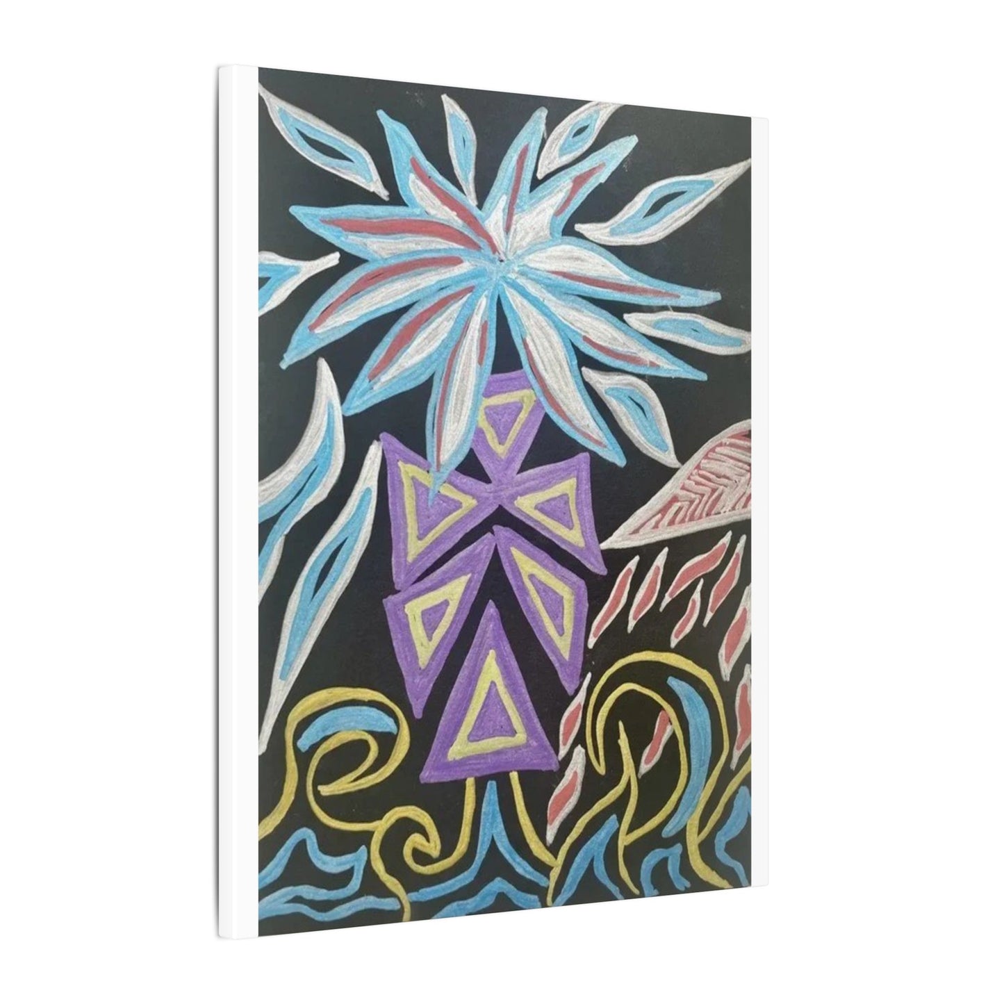 Feather Twilight — Matte Canvas Art — Modern Stretched Wall Decor