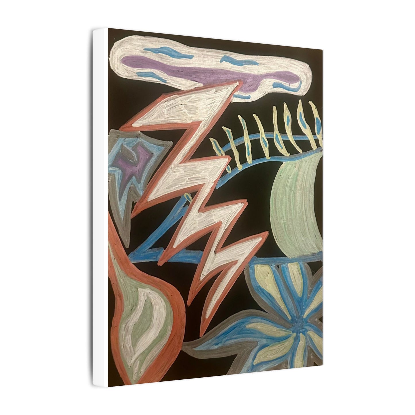 Lightning Vision Festival — Canvas Art — Bold Pastel Chalk Painting