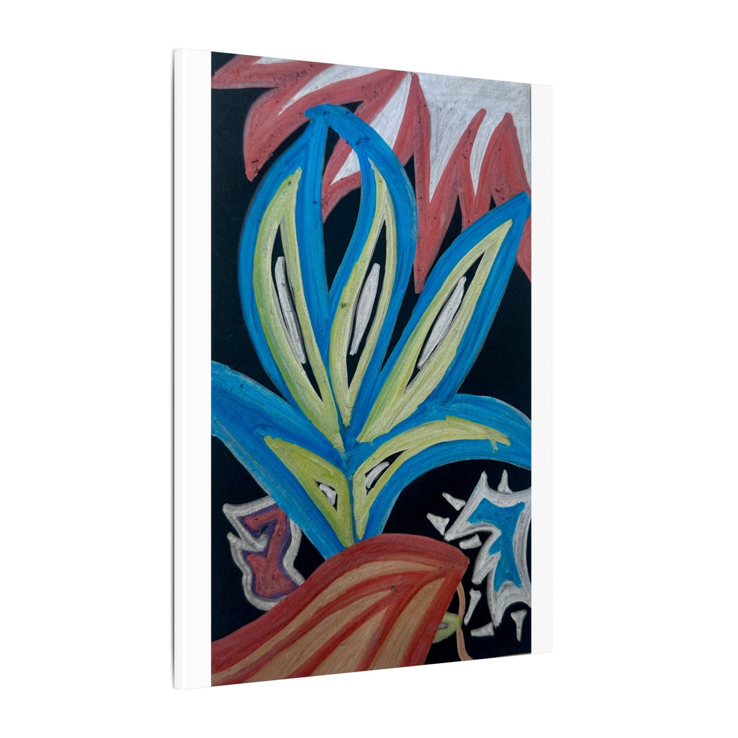 Sylvia’s Afterthought — Canvas Print — Colorful Botanical Wall Art, Modern Stretched Matte Canvas