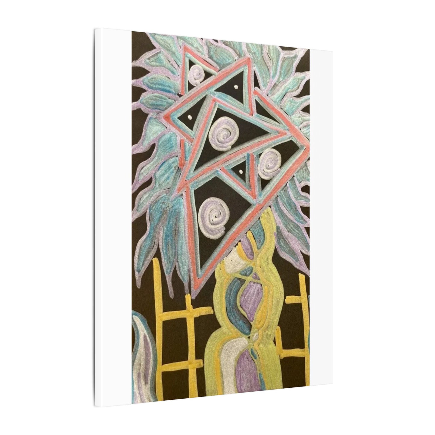 Solid Sun Twin — Matte Canvas Art — Modern Stretched Wall Decor