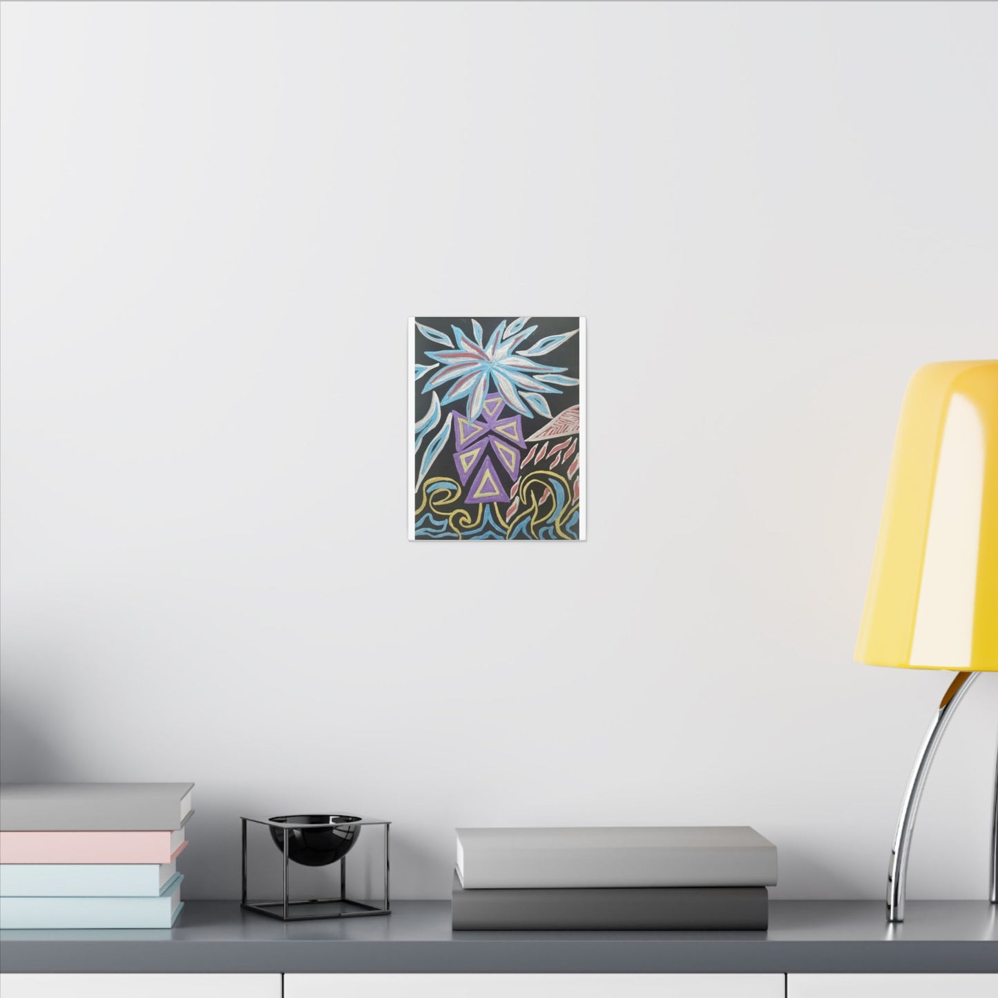 Feather Twilight — Matte Canvas Art — Modern Stretched Wall Decor