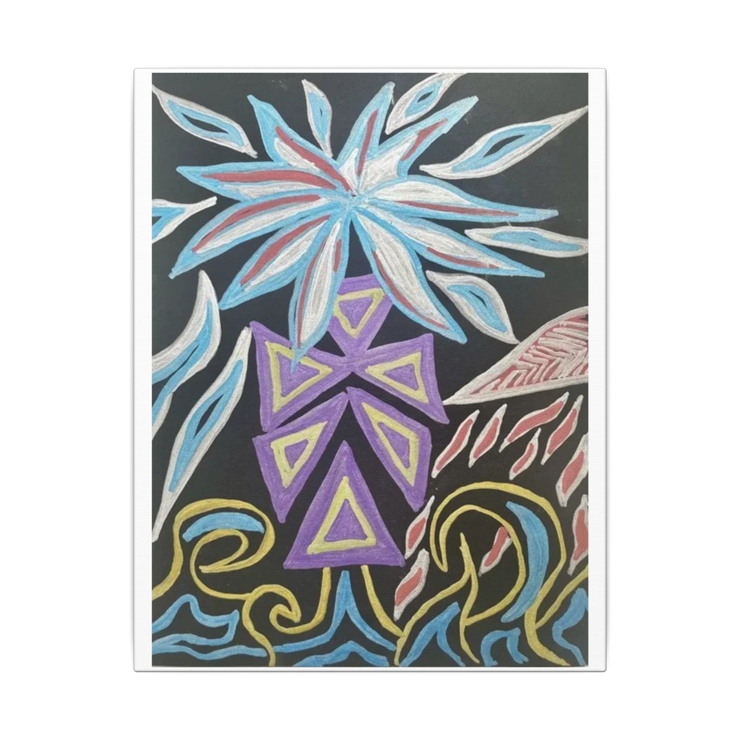 Feather Twilight — Matte Canvas Art — Modern Stretched Wall Decor