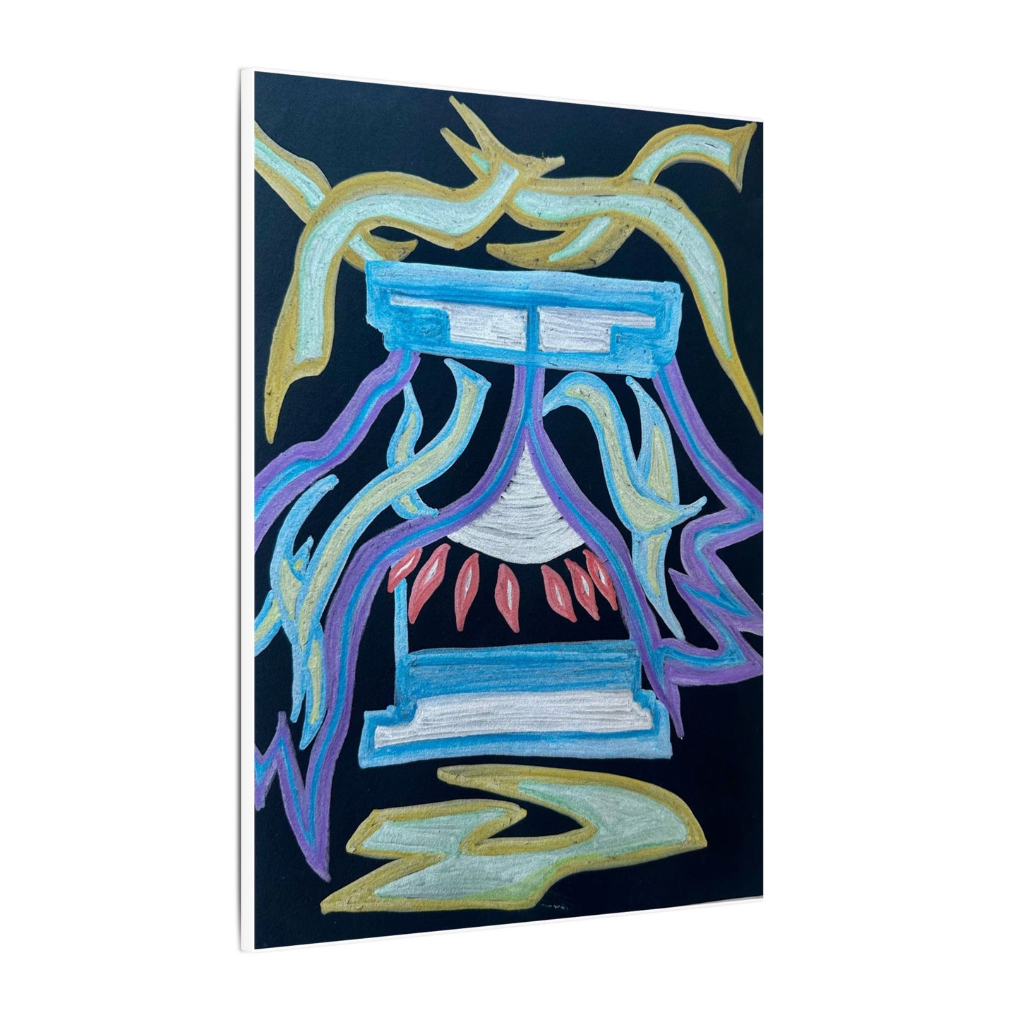 Green in Blue in Miles — Canvas Wall Art — Vibrant Spiritual Decorative Print