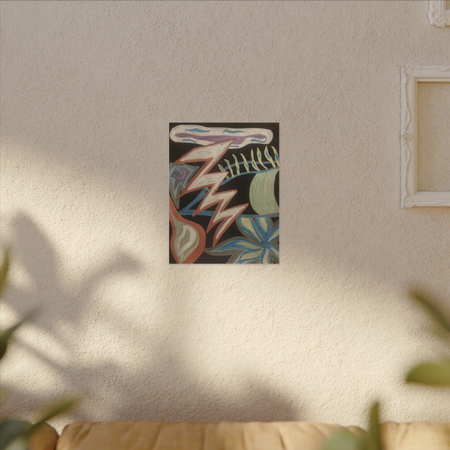 Lightning Vision Festival — Canvas Art — Bold Pastel Chalk Painting